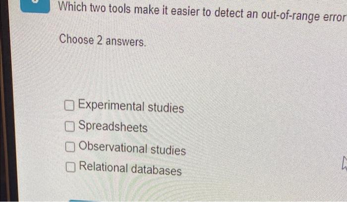 Solved Which two tools make it easier to detect an | Chegg.com