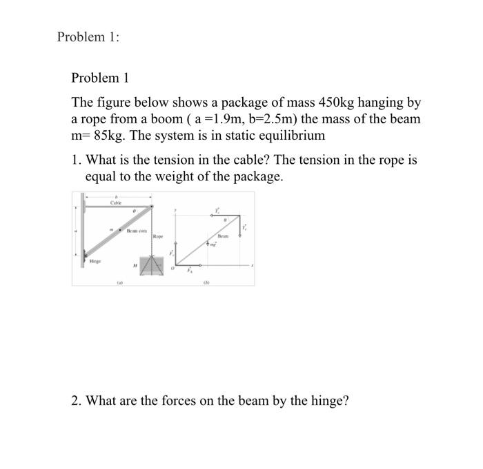 Solved Problem 1 The figure below shows a package of mass | Chegg.com 