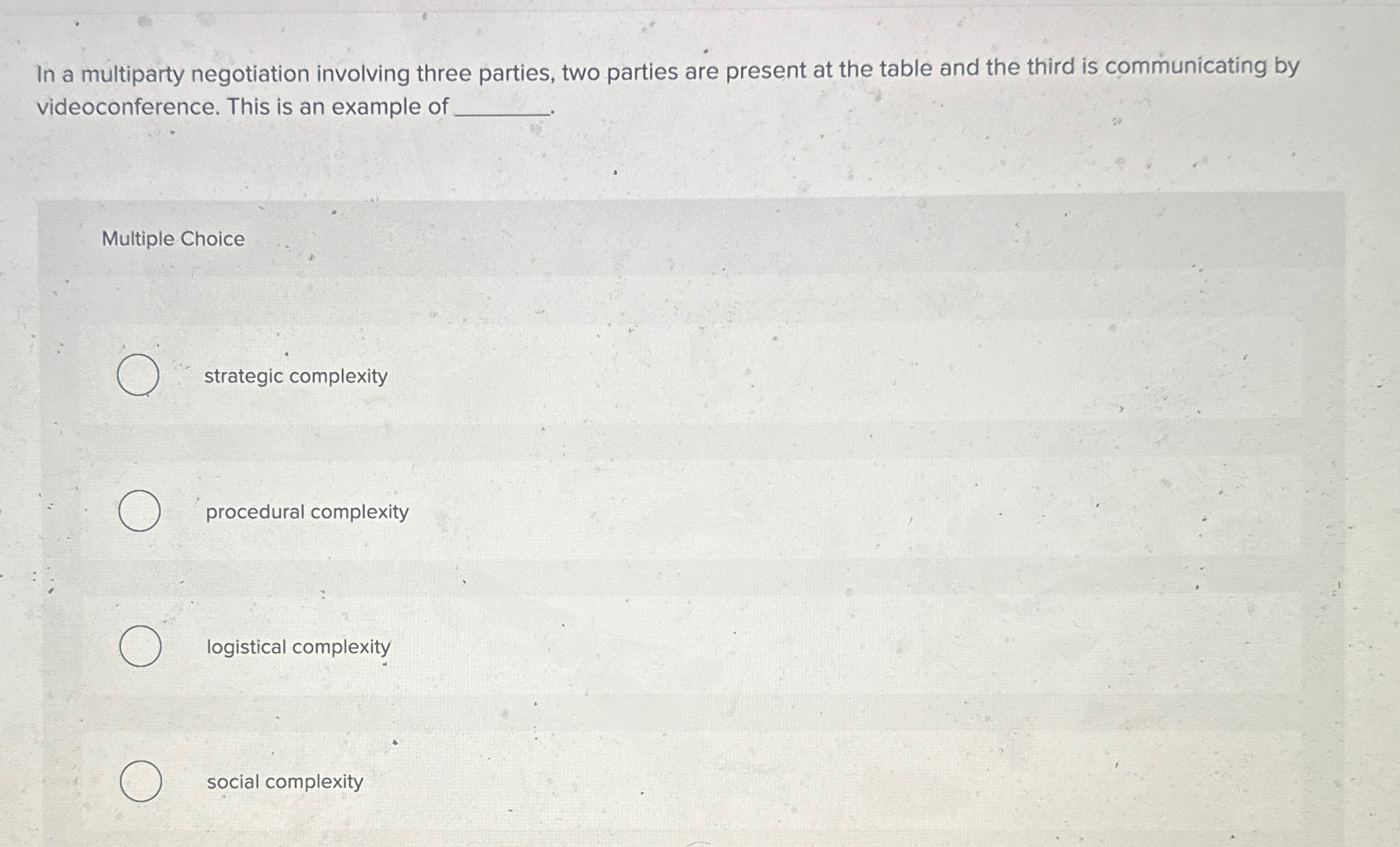Solved In a multiparty negotiation involving three parties, | Chegg.com