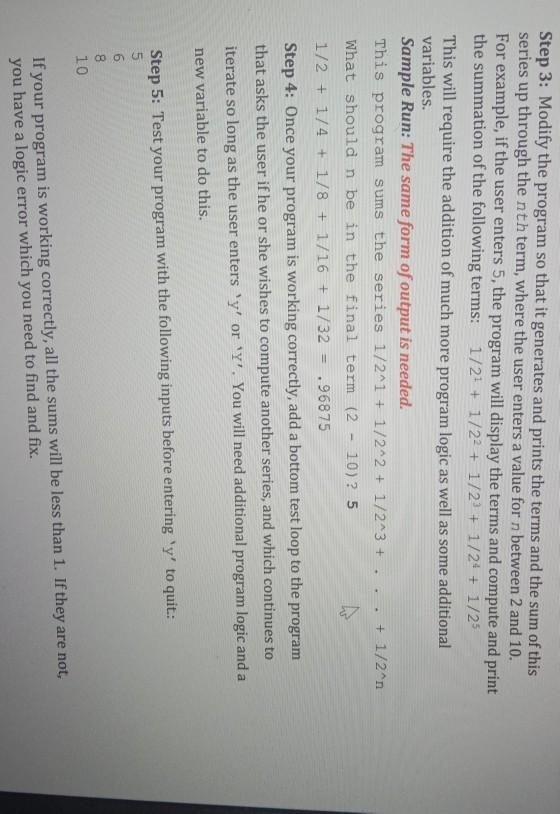 Solved Step 3: Modify the program so that it generates and | Chegg.com