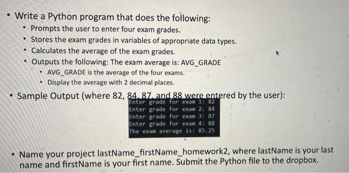 Solved . . • Write a Python program that does the following: | Chegg.com
