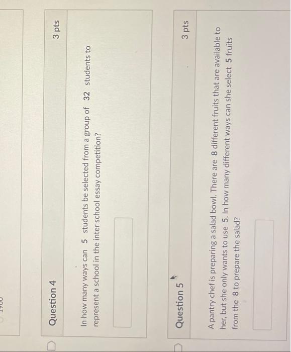 Solved D ET Question 4 3 pts In how many ways can 5 students | Chegg.com