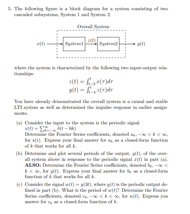 Solved The following figure is a block diagram for a system | Chegg.com