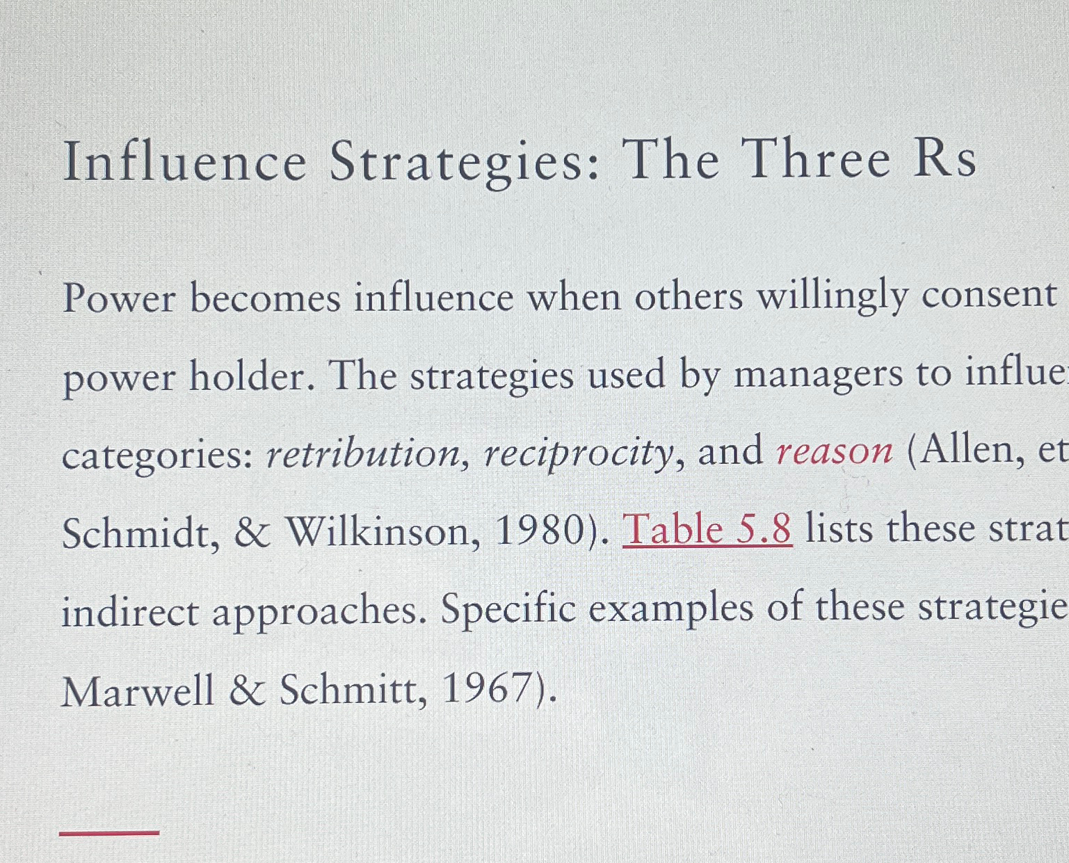 Solved Influence Strategies: The Three RsPower becomes | Chegg.com