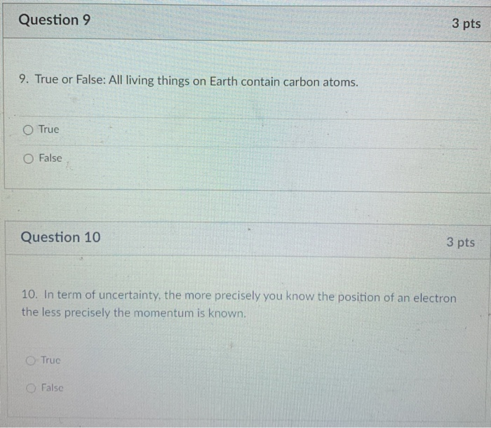Solved Question 7 3 pts 7. True or false: in both classical | Chegg.com