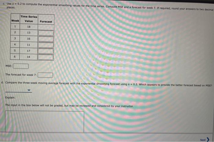 Solved GET Uwing me anessa Week 1 2 3 4 6 5 Value 18 13 16 | Chegg.com