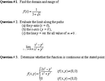 Solved Find the domain and range of Evaluate the limit | Chegg.com