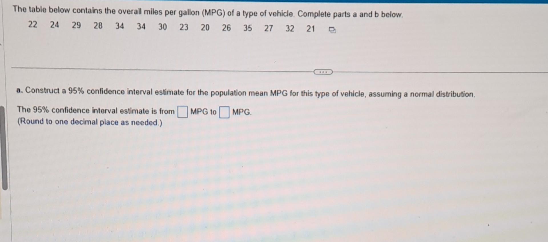 Solved a. Construct a 95% confidence interval estimate for | Chegg.com