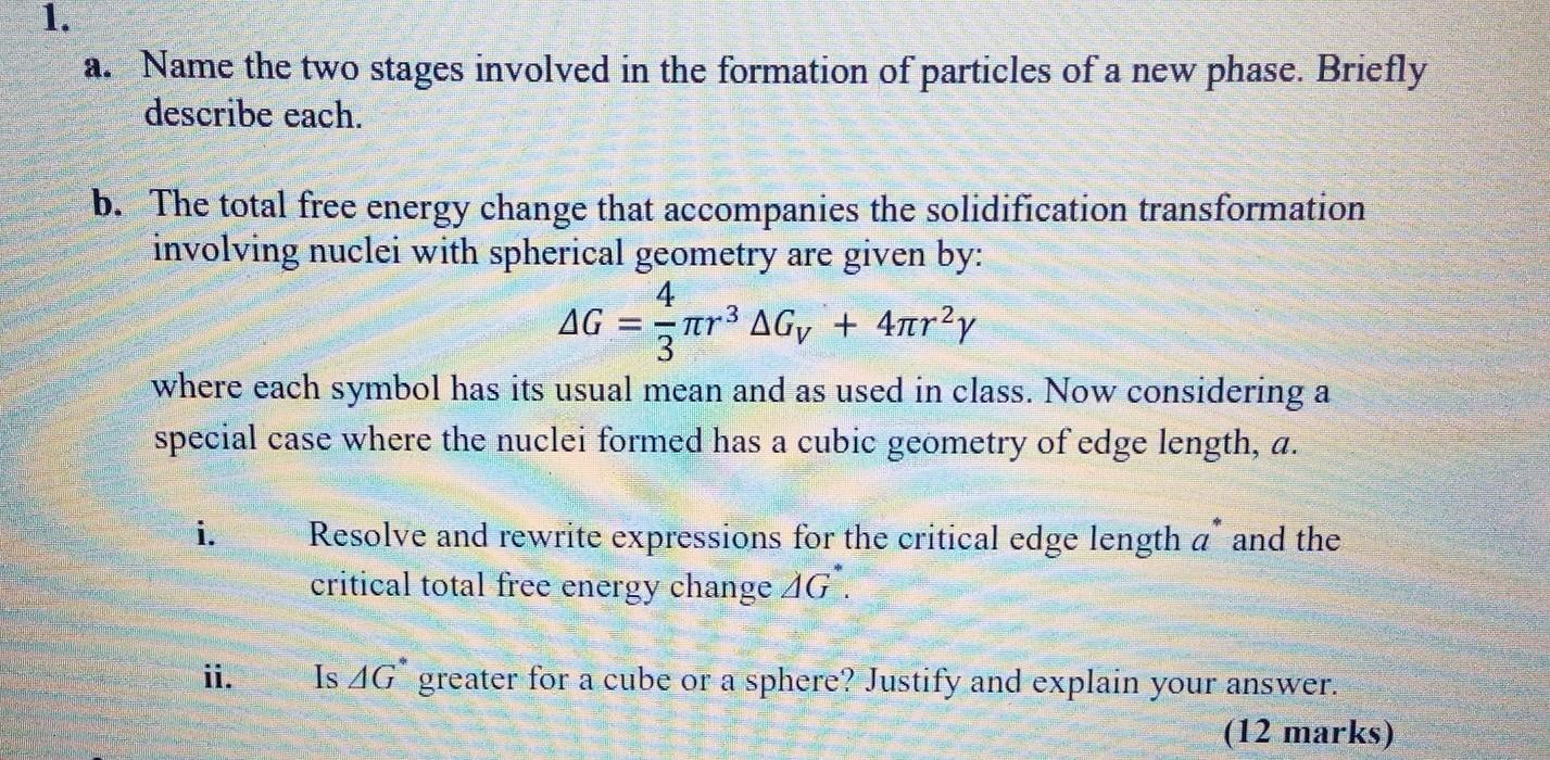 solved-1-a-name-the-two-stages-involved-in-the-formation-chegg