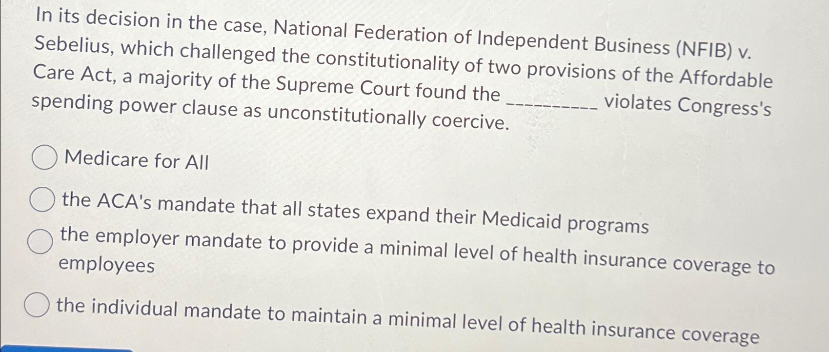 Nfib v sebelius case brief best sale
