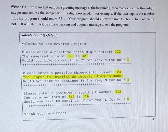 Solved Write a C++ program that outputs a greeting message | Chegg.com