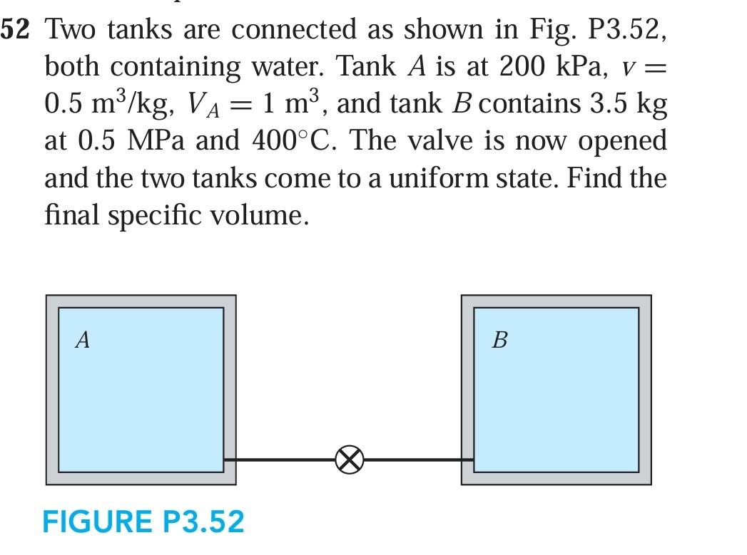 Solved 2 Two Tanks Are Connected As Shown In Fig. P3.52, | Chegg.com