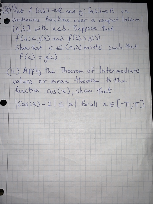 Solved 3 Let F 9 6 Jr And G A S R Be Continuous F Chegg Com