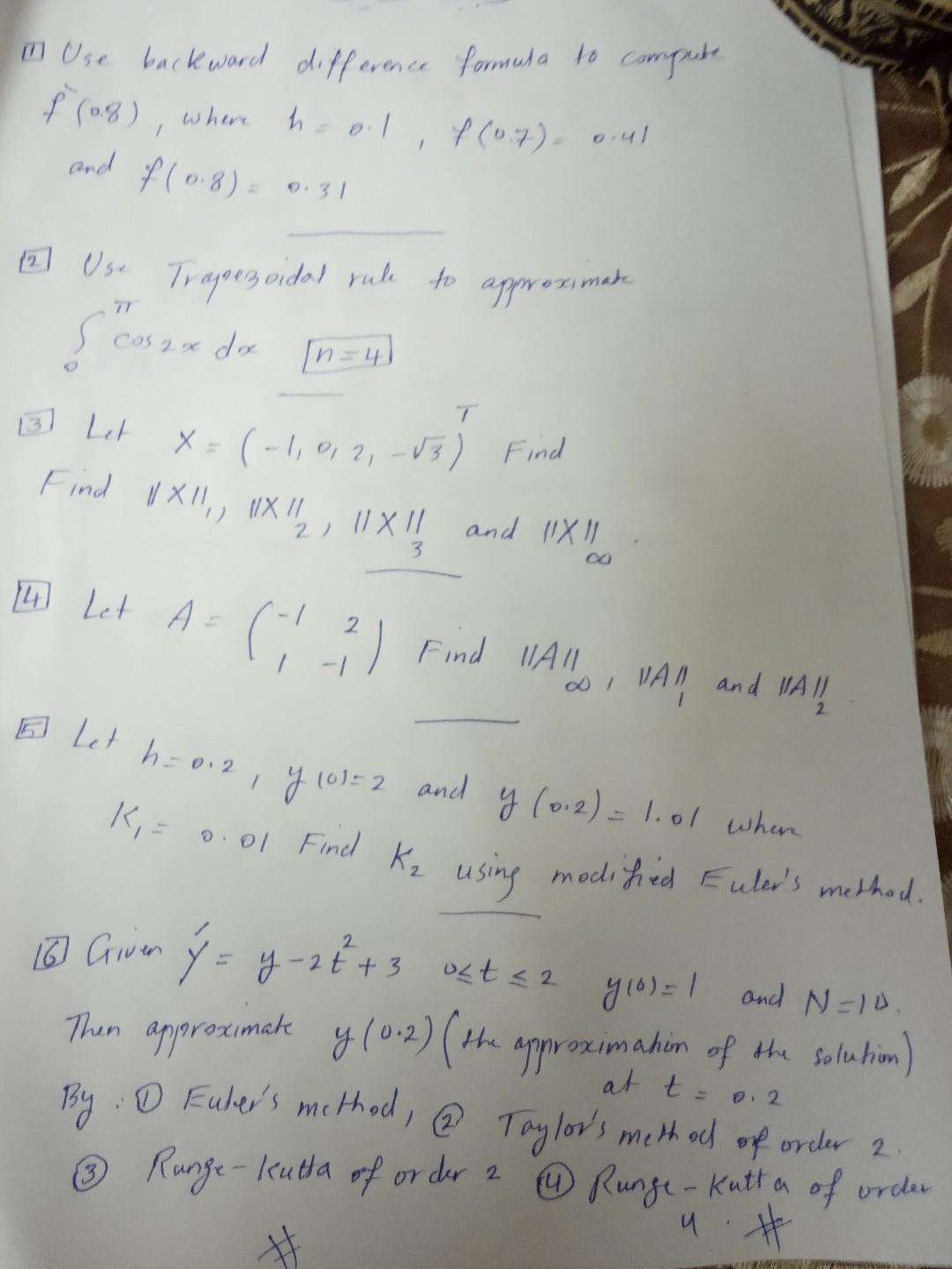 Solved 6 Let H 0 2 Y 1052 And K 0 0l Find K Using Mods Chegg Com