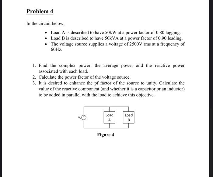 Solved In the circuit below, Load A is described to have