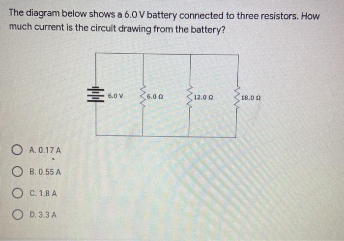 Solved The Diagram Below Shows A 6 0v Battery Connected To