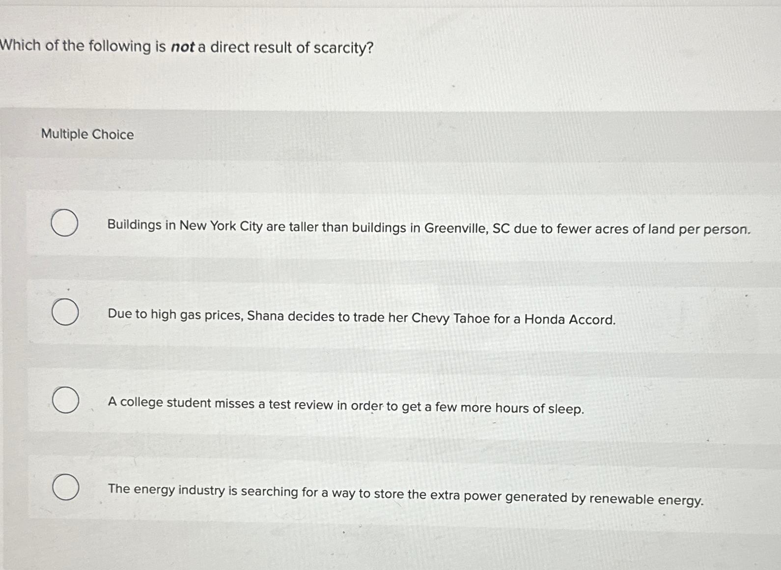 Solved Which of the following is not a direct result of | Chegg.com