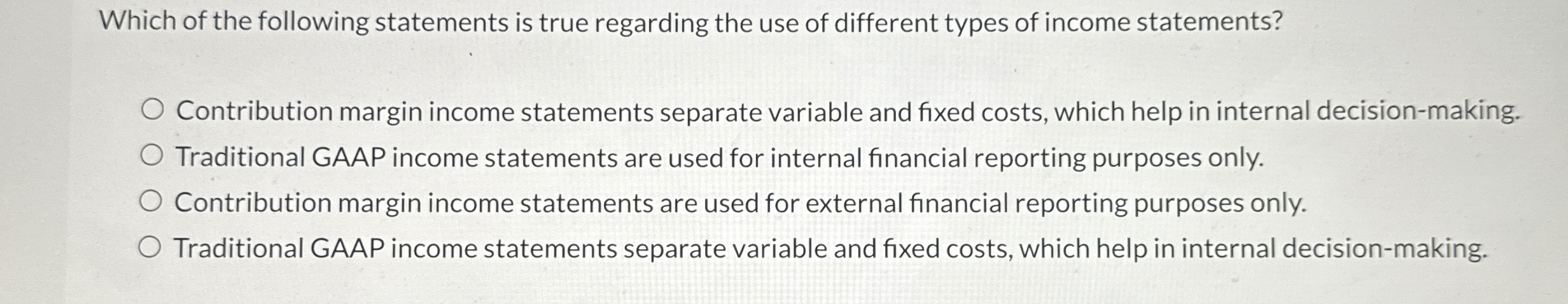 Solved Which of the following statements is true regarding | Chegg.com
