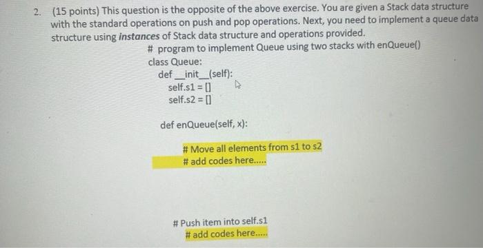 Solved 2. (15 points) This question is the opposite of the | Chegg.com