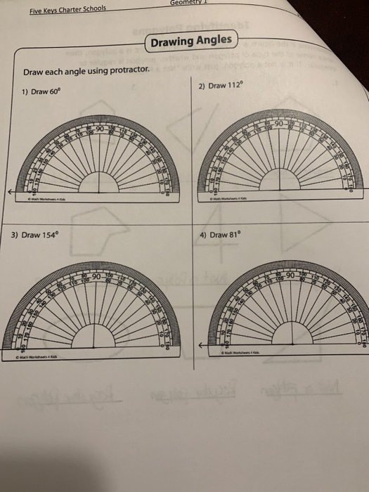 How to Draw an Angle with the Protractor, Geometry