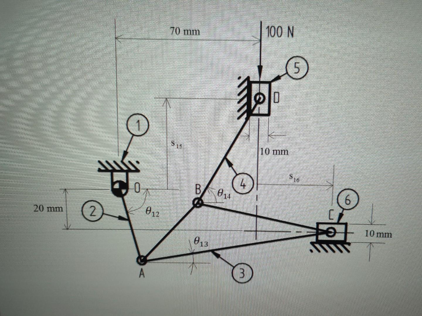 Solved In the mechanism shown in the figure, ∣OA∣=40 | Chegg.com