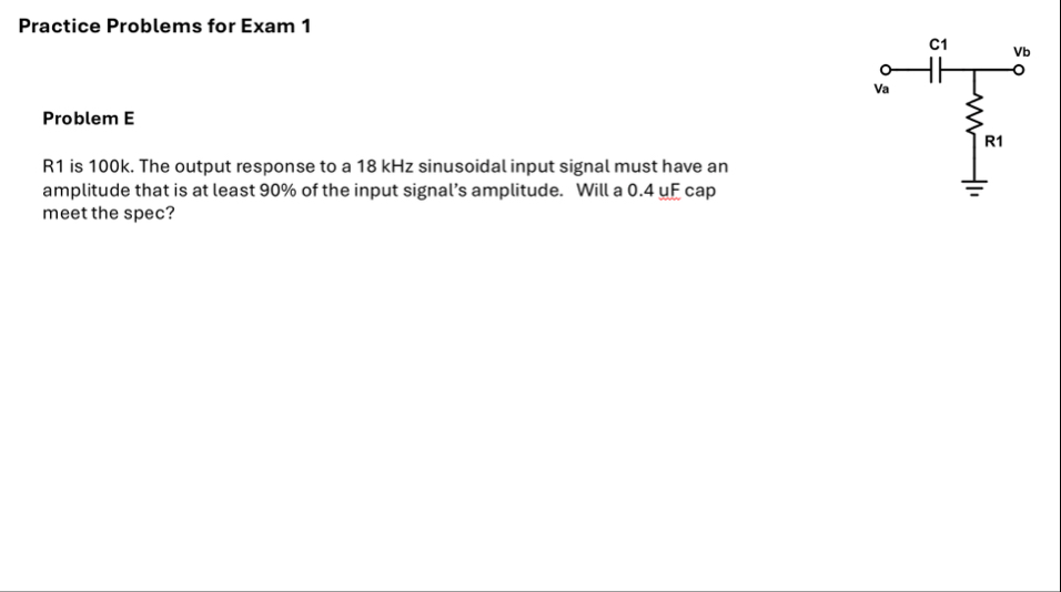 Solved Practice Problems for Exam 1Problem ER1 ﻿is 100 ﻿k . | Chegg.com