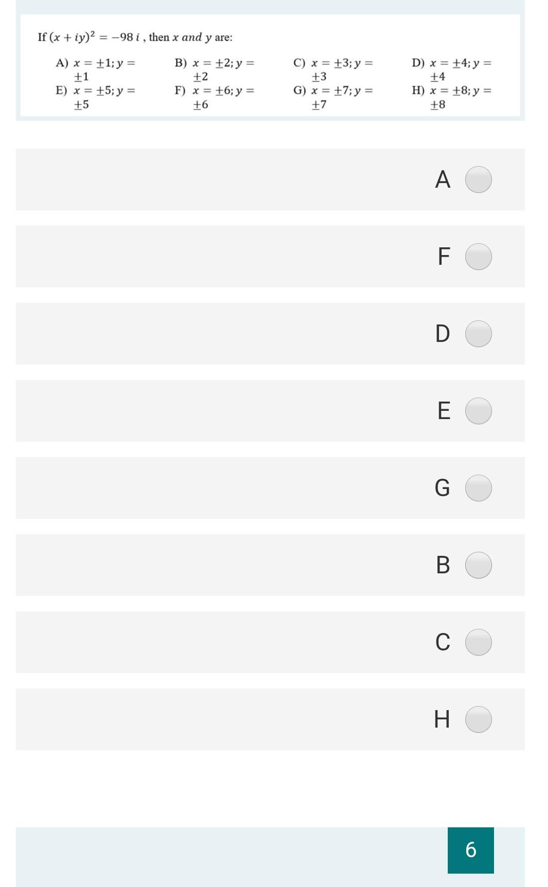 Solved If X Iy 2 98 I Then X And Y Are A X 1 Y Chegg Com