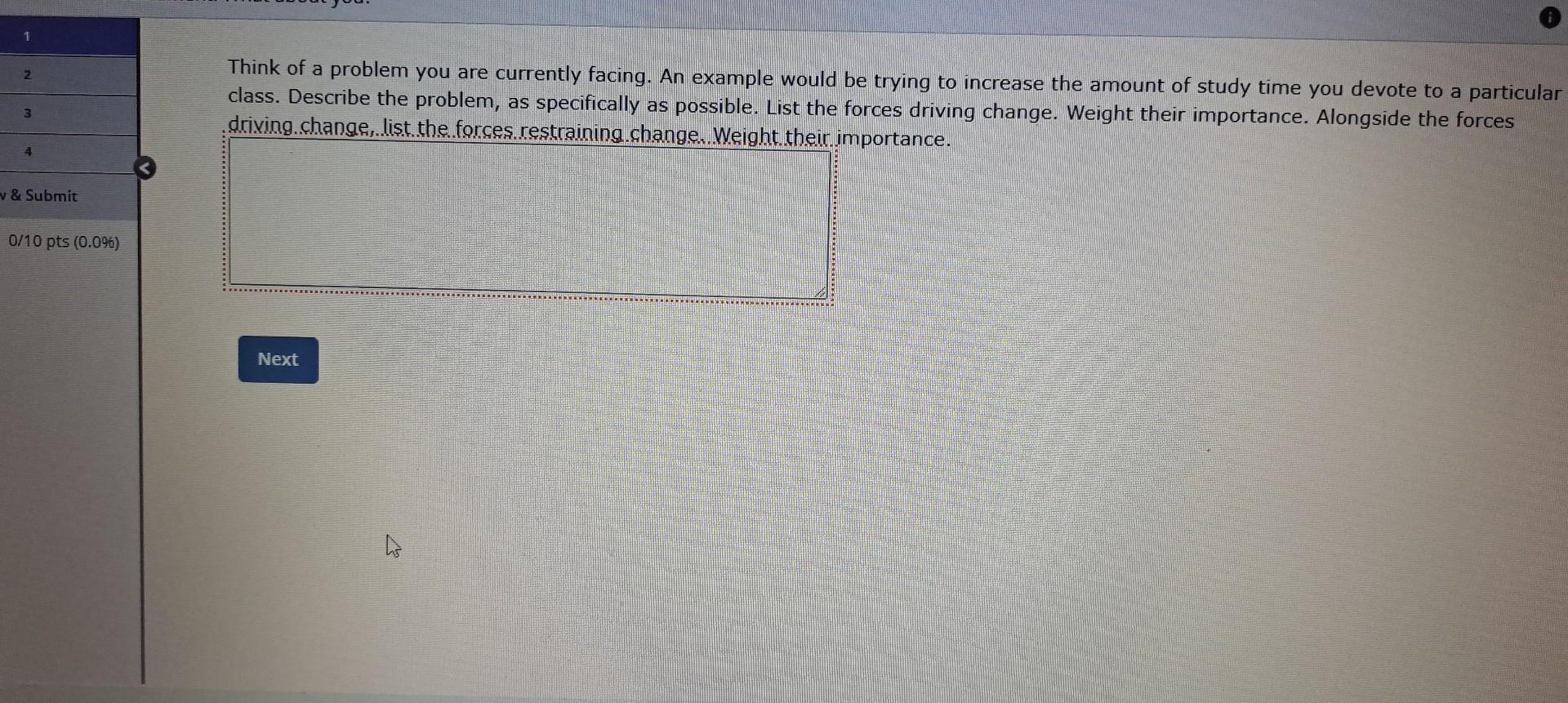 Solved Think of a problem you are currently facing. An | Chegg.com