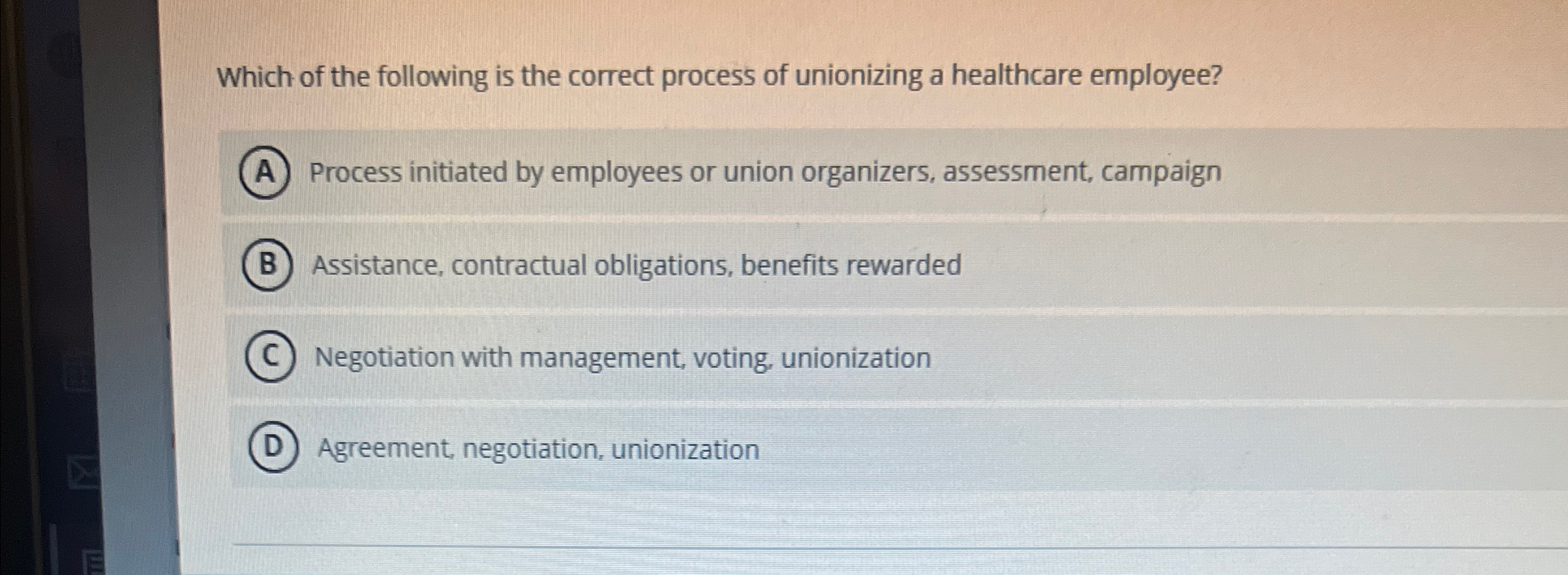 Solved Which of the following is the correct process of | Chegg.com