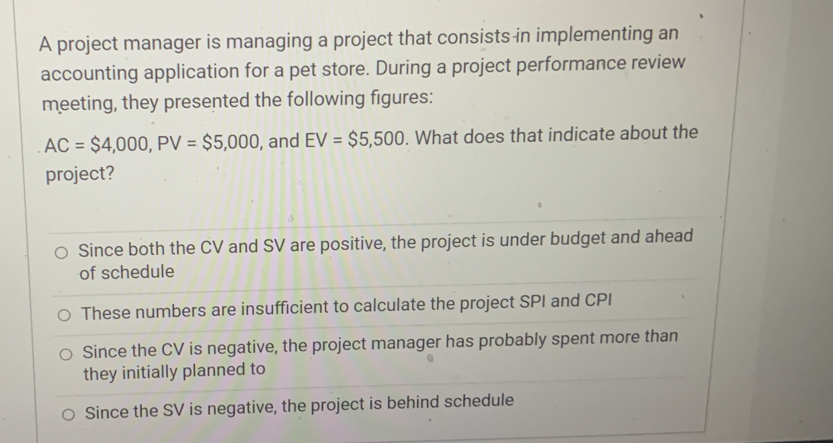 Solved A project manager is managing a project that consists | Chegg.com