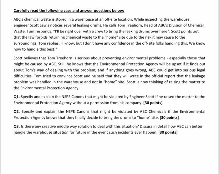 Solved Carefully read the following case and answer | Chegg.com