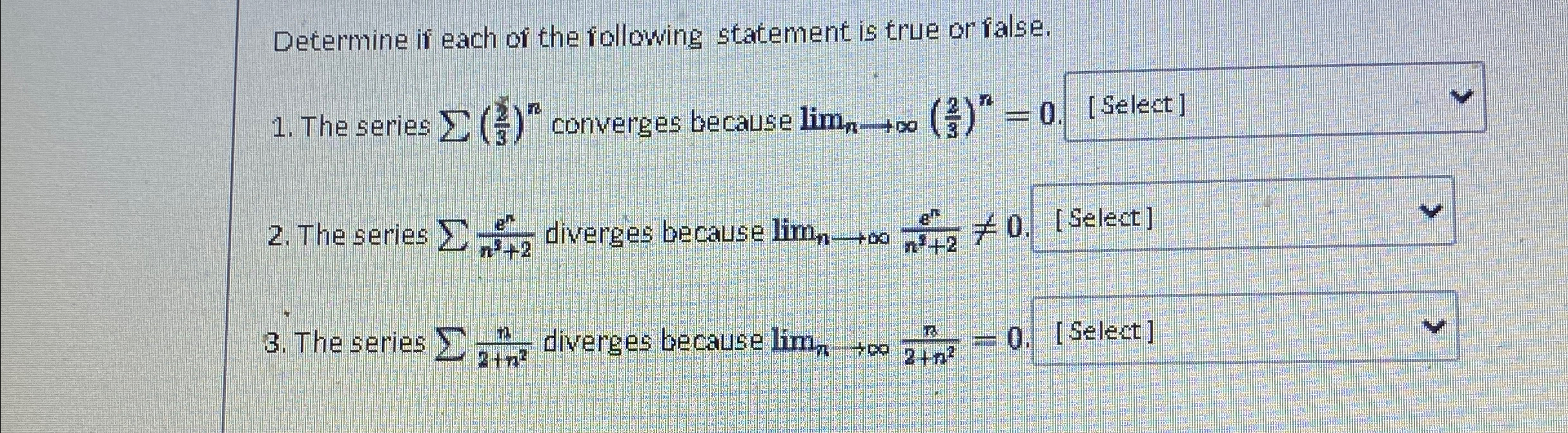 Solved Determine if each of the following statement is true | Chegg.com
