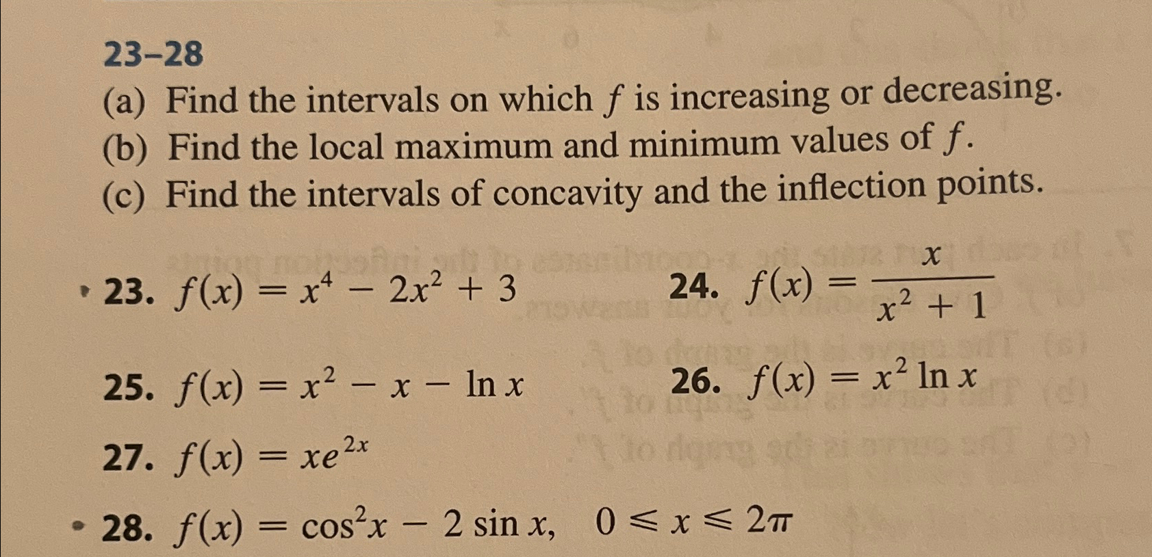 Solved ONLY 23 ﻿and 28 ﻿PLEASE!(a) ﻿Find the intervals on | Chegg.com