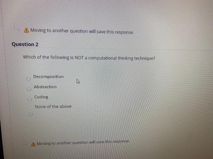 Solved A Moving to another question will save this response 