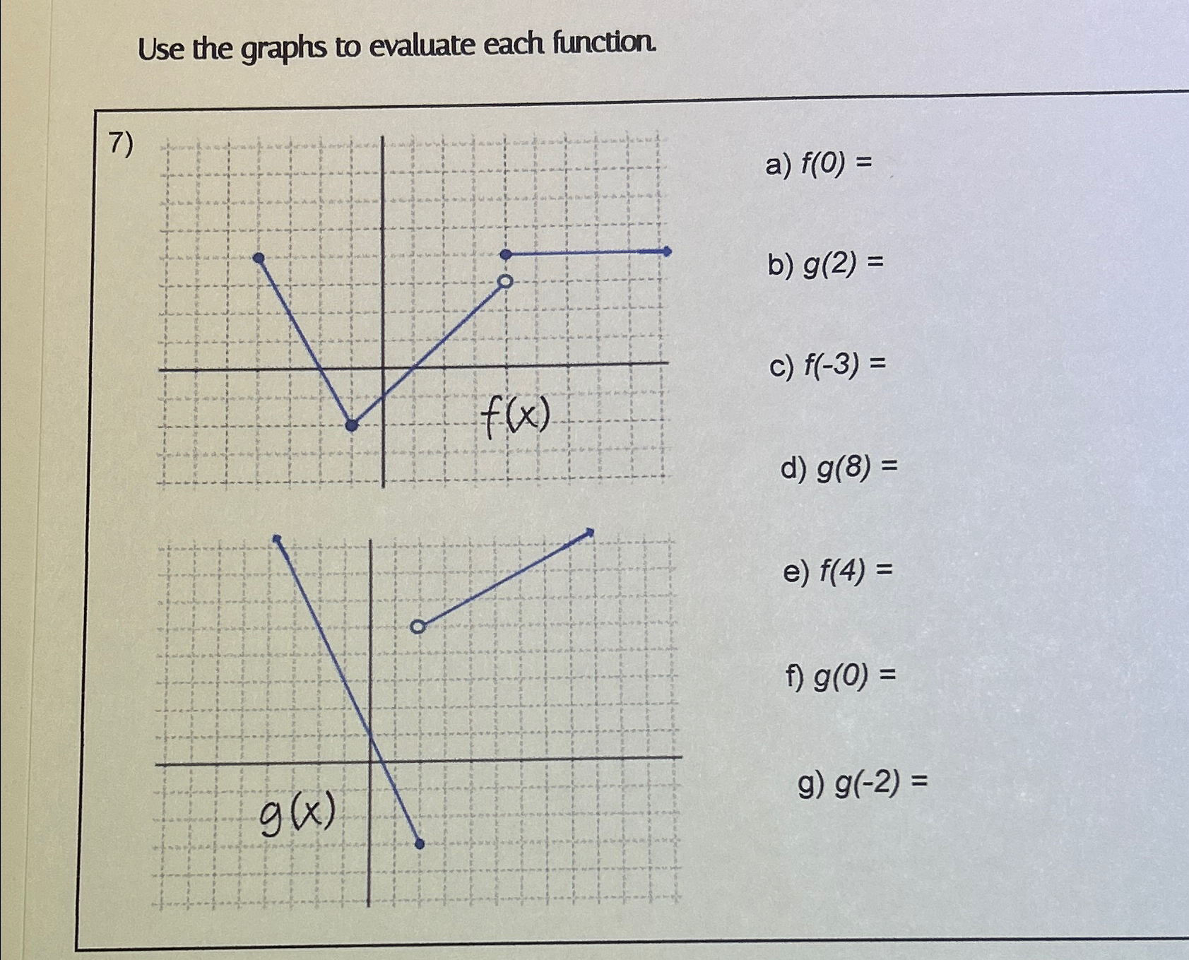 Solved Use the graphs to evaluate each | Chegg.com