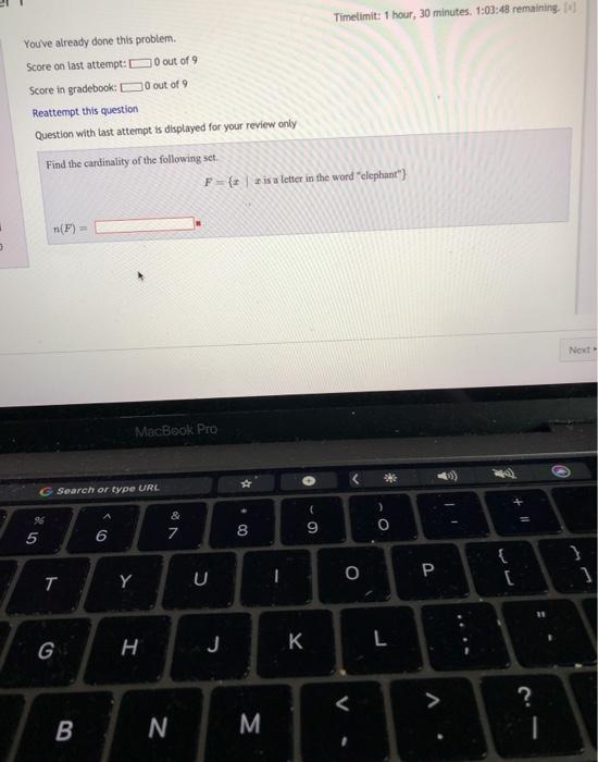Solved Timelimit: 1 hour, 30 minutes. 1:03:48 remaining. | Chegg.com