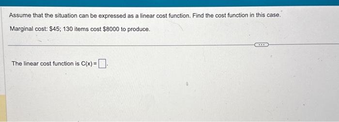 Solved Assume that the situation can be expressed as a | Chegg.com