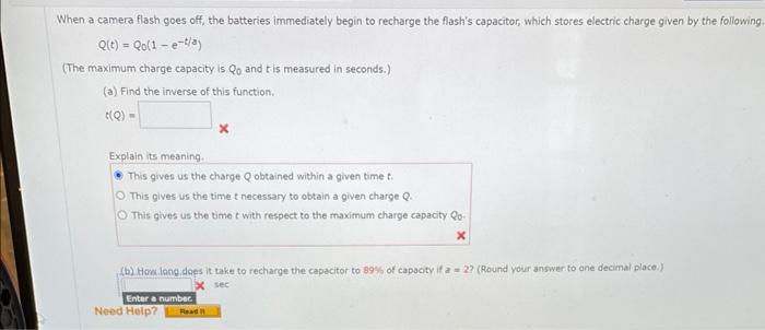 Solved When a camera flash goes off, the batteries | Chegg.com
