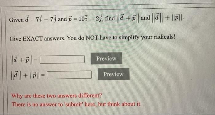 Solved Given P 2 5 And Q 2 1 Find The Componen Chegg Com