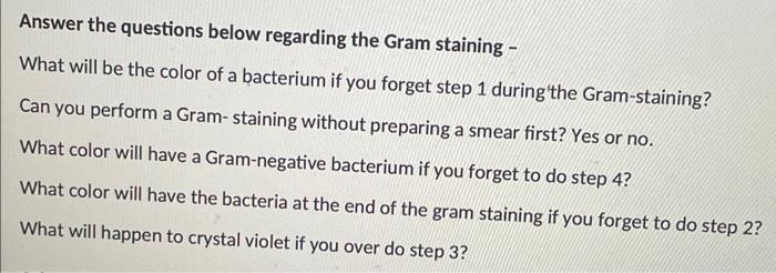 Solved Answer the questions below regarding the Gram | Chegg.com