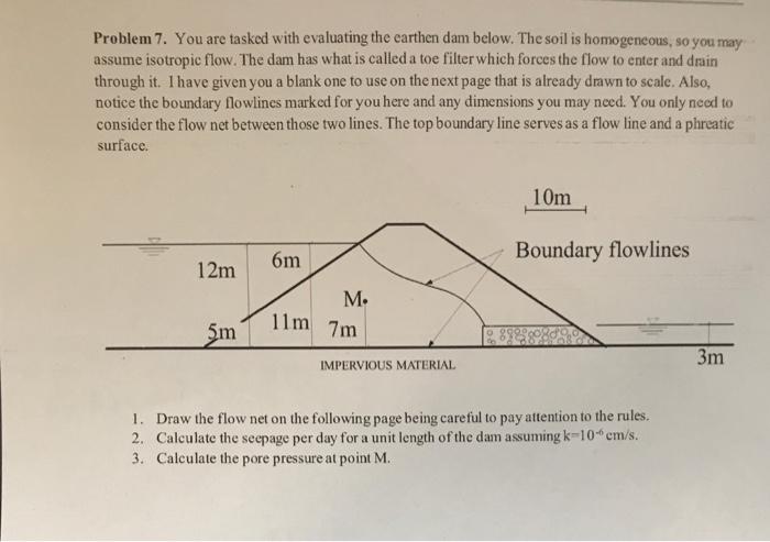 Solved Need help drawing the flow net of this, Calculate how