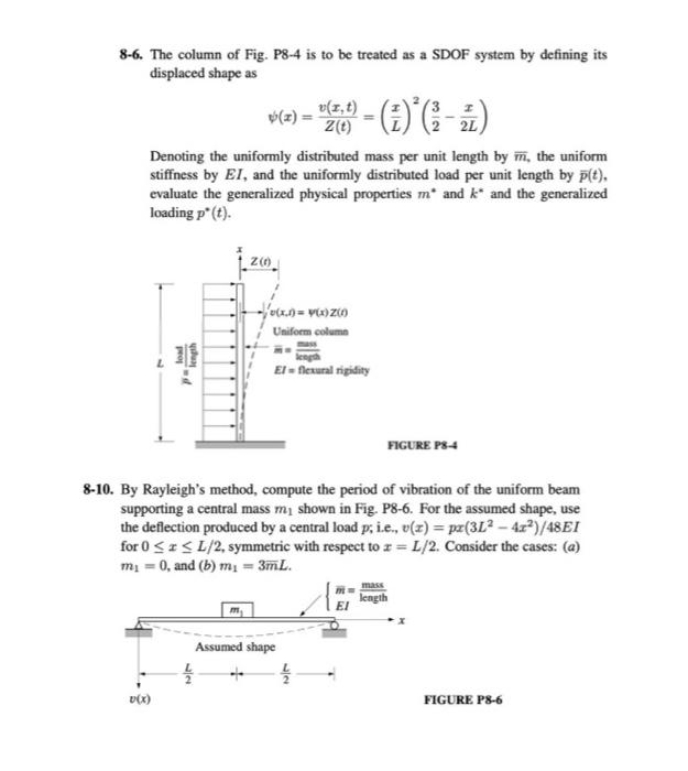 Solved 8 3 For The System Shown In Fig P8 1 Determine Chegg Com