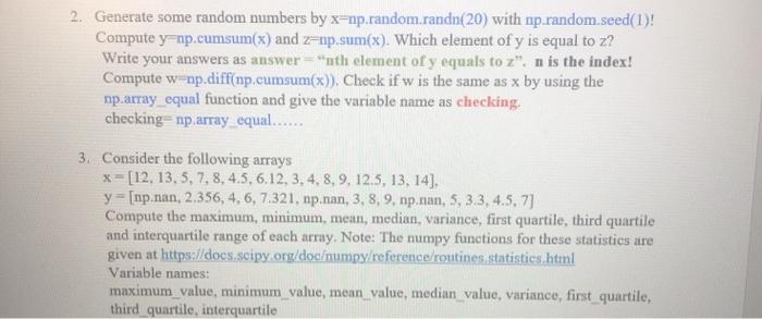 Solved 2 Generate Some Random Numbers By Chegg
