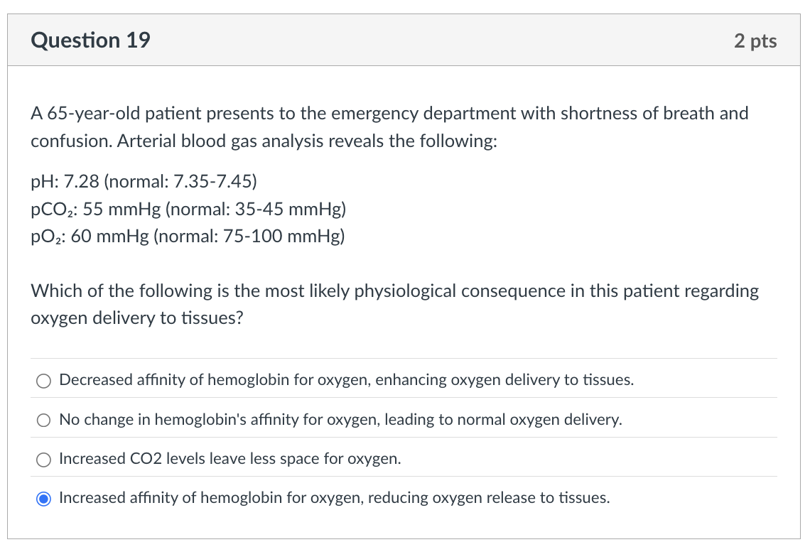 Solved Question 19A 65-year-old patient presents to the | Chegg.com