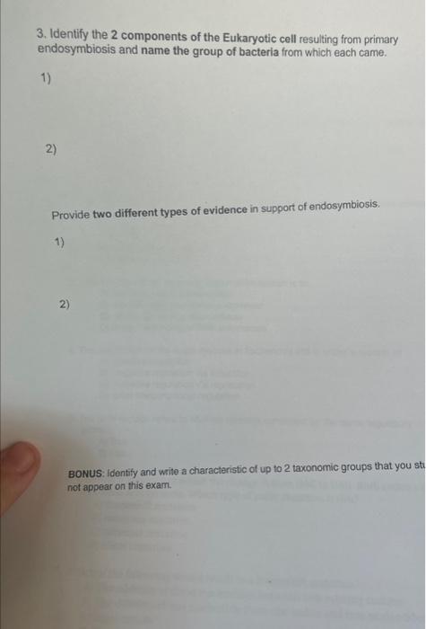 Solved 3. Identify the 2 components of the Eukaryotic cell | Chegg.com