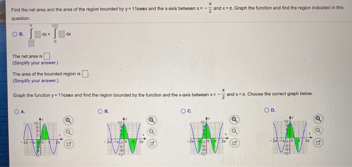 Solved Find the net area and the area of the region bounded | Chegg.com