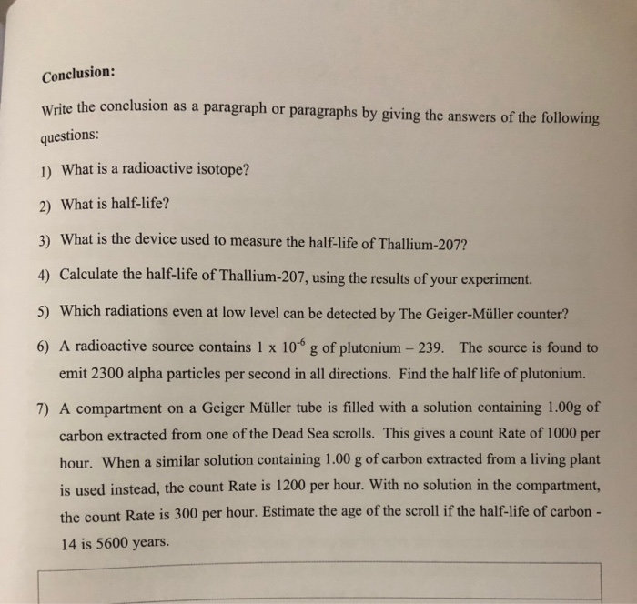 Determine Of The Half Life Or Thallium 207 Lab Chegg determine-of-the-half-life-or-thallium-207-lab-chegg