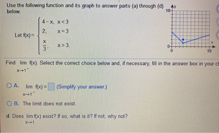 Solved Ay Use the following function and its graph to answer | Chegg.com