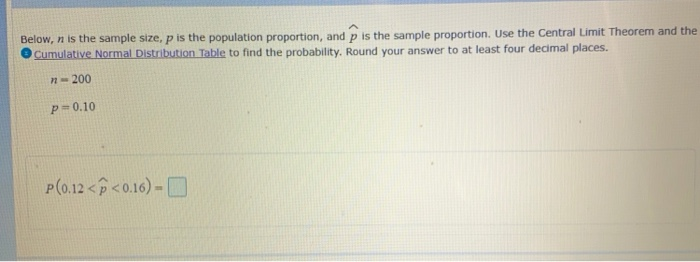 Solved Below, n is the sample size, p is the population | Chegg.com