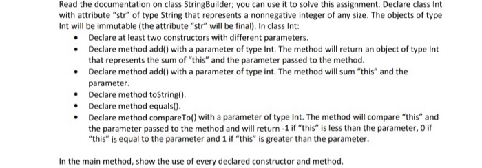 Solved Read the documentation on class StringBuilder; you | Chegg.com